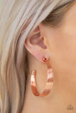 Paparazzi Live Wire Copper Hoop Earring - The Jewelry Box Collection 