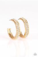 Paparazzi Cash Flow - Gold Hoop Earring - The Jewelry Box Collection 