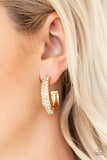 Paparazzi Cash Flow - Gold Hoop Earring - The Jewelry Box Collection 