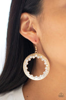 Paparazzi Gala Glitter - Gold Earring - The Jewelry Box Collection 