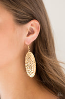 Paparazzi Radiantly Radiant - Gold - Hammered - Earrings
