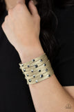 Paparazzi Go-Getter Glamorous - Multi - Hematite Rhinestones - Wrap Snap Bracelet