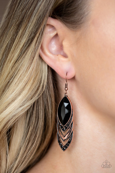 Paparazzi High-End Highness - Copper Earring