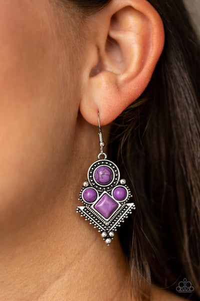 Paparazzi So Sonoran - Purple Earrings