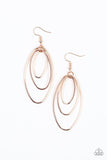 Paparazzi All OVAL The Place - Rose Gold Earrings - The Jewelry Box Collection 