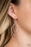 Paparazzi All OVAL The Place - Rose Gold Earrings - The Jewelry Box Collection 