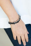 Paparazzi Born To Bedazzle - Black - Black Rhinestones - Stretchy Band Bracelet - The Jewelry Box Collection 