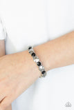 Paparazzi Born To Bedazzle - Multi - Black and Hematite Rhinestones - Stretchy Band Bracelet - The Jewelry Box Collection 
