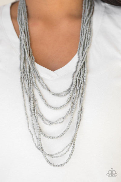 Paparazzi Totally Tonga - Silver Necklace - The Jewelry Box Collection 