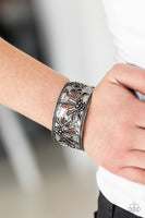 Paparazzi Where The WILDFLOWERS Are - Silver - Hammered Cuff Bracelet