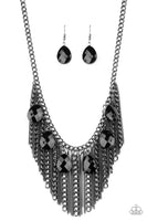 Paparazzi Vixen Conviction - Black Necklace - The Jewelry Box Collection 