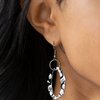 Paparazzi Capital Contour - Black - Necklace and Matching Earrings