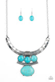 Paparazzi Commander In CHIEFETTE - Blue Necklace - The Jewelry Box Collection 