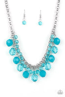 Paparazzi Fiesta Fabulous - Blue Necklace - The Jewelry Box Collection 