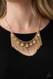 Paparazzi Bragging Rights - Gold Necklace - The Jewelry Box Collection 