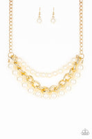 Paparazzi Empire State Empress - Gold Necklace - The Jewelry Box Collection 