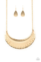 Paparazzi Large as Life Gold Necklace - The Jewelry Box Collection 