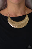 Paparazzi Large as Life Gold Necklace - The Jewelry Box Collection 