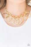 Paparazzi Jammin Jungle  - Gold Necklace with matching earrings