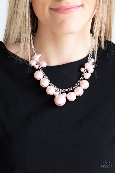 Paparazzi Broadway Belle - Pink Pearl Necklace