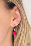 Paparazzi Dream Pop - Pink and Silver Beads - Necklace and matching Earrings
