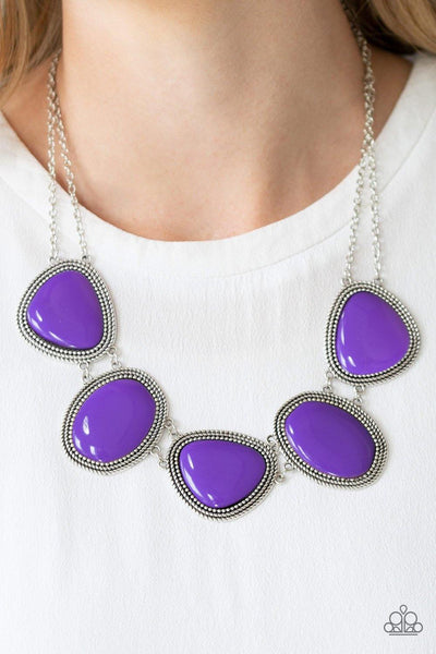 Paparazzi Viva La VIVID - Purple Necklace - The Jewelry Box Collection 
