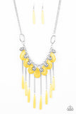Paparazzi Roaring Riviera Yellow Necklace - The Jewelry Box Collection 