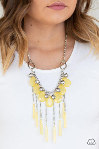 Paparazzi Roaring Riviera Yellow Necklace - The Jewelry Box Collection 
