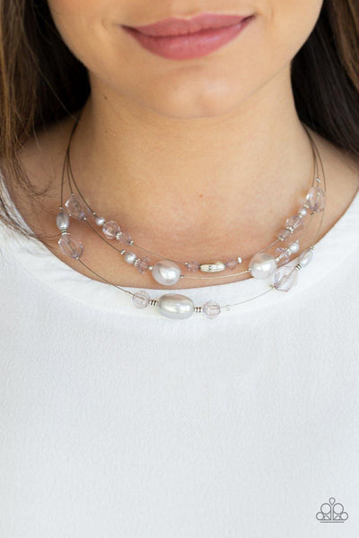 Paparazzi Pacific Pageantry Silver Necklace - The Jewelry Box Collection 
