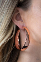 Paparazzi Gypsy Goals Copper Hoop Earrings - The Jewelry Box Collection 