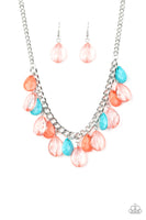 Paparazzi Just TEAR-rific - Multi Teardrops - Silver Chain Necklace and matching Earrings