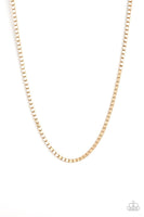 Paparazzi Boxed In - Gold Necklace - The Jewelry Box Collection 