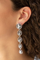 Paparazzi Drippin In Starlight - Silver - Faceted Hematite Gems - Post Earrings