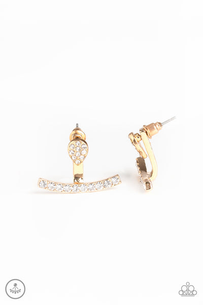 Paparazzi Glowing Glimmer - Gold Post Earrings