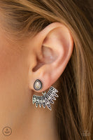 Paparazzi Wing Fling - White Post Earrings