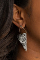 Paparazzi Have A Bite - Silver Earring - The Jewelry Box Collection 
