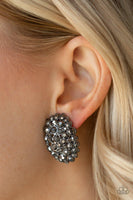 Paparazzi Daring Dazzle - Black Post earring - The Jewelry Box Collection 