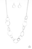 Paparazzi Natural-Born RINGLEADER - Silver Hoops Necklace - 2019 Convention Exclusive