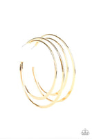 Paparazzi Last HOOP-rah - Gold Hoop Earring - The Jewelry Box Collection 
