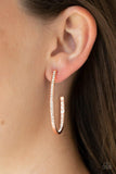 Paparazzi Globetrotting Glitter - Copper Hoop Earring - The Jewelry Box Collection 