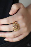 Paparazzi Haute Havana - Gold - Flowers Bloom - Ring