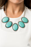 Paparazzi Prairie Goddess - Blue Turquoise Stone - Necklace - 2019 Convention Exclusive