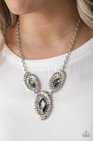 Paparazzi Necklace Metro Mystique  Silver Necklace and Matching Earrings