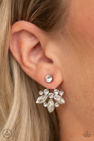 Paparazzi Crystal Constellations - White Earring - The Jewelry Box Collection 