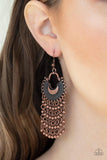 Paparazzi Catching Dreams - Copper Earrings - The Jewelry Box Collection 