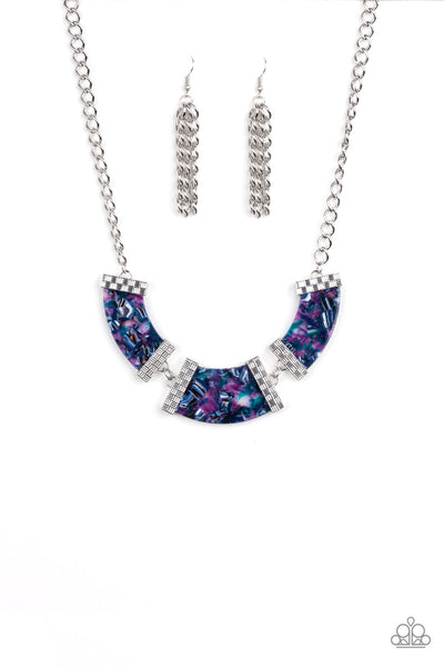 Paparazzi HAUTE-Blooded- Purple and Silver Necklace