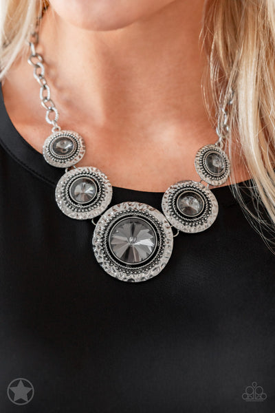 Paparazzi Global Glamour Gunmetal Necklace - The Jewelry Box Collection 