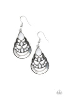 Paparazzi Boho Brilliance - White Earring - The Jewelry Box Collection 