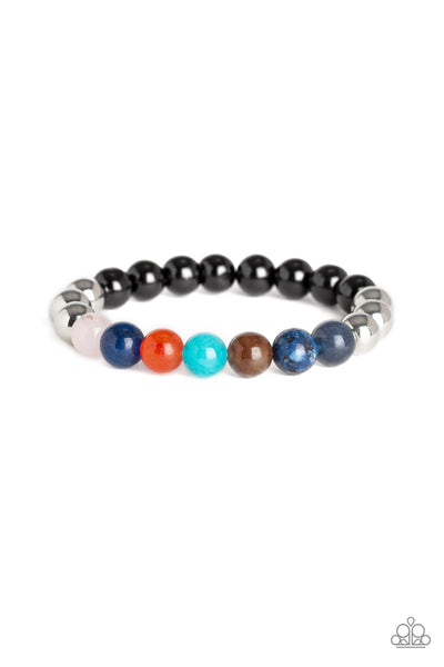 Paparazzi Reflection - Multi - Earthy Stone Beads - Stretchy Band Bracelet