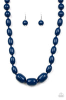 Paparazzi Poppin Popularity - Blue Necklace - The Jewelry Box Collection 